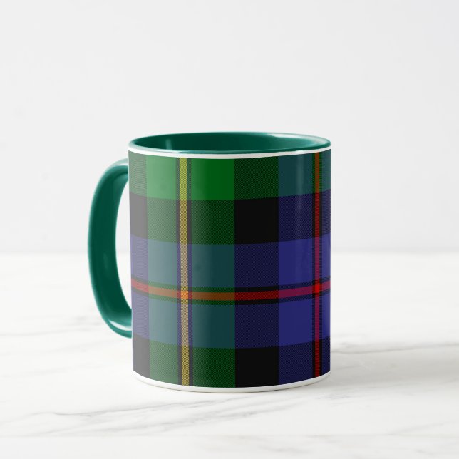 Caneca Padrão Xadrez Escocês (Frente Esquerda)