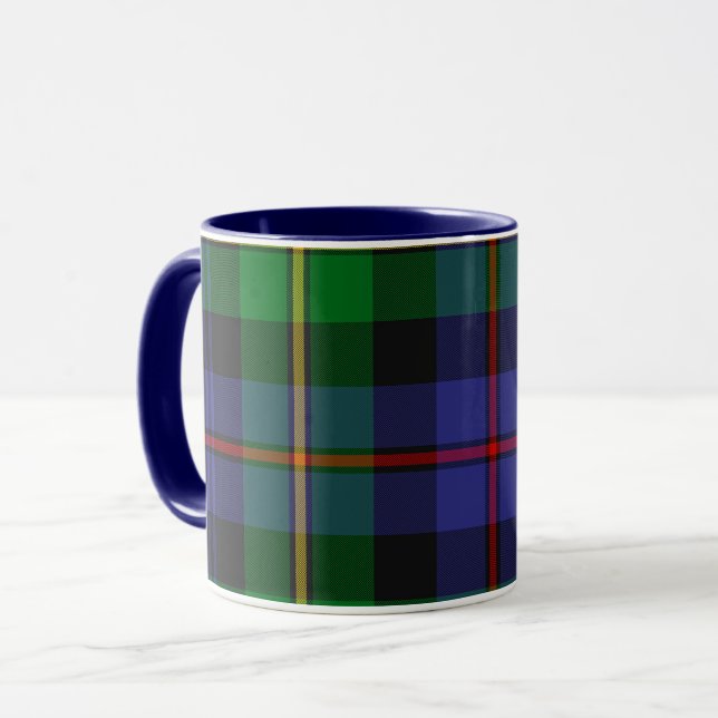 Caneca Padrão Xadrez Escocês (Frente Esquerda)