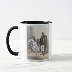 Caneca Padre e guerreiro Abyssinian, ilustração de '