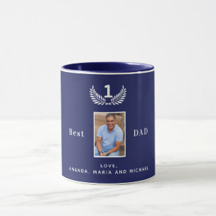 Caneca Padre marinho personalizado nomes brancos azuis