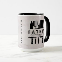 Caneca Padre Pai Beige e Black 2 Tone Mug