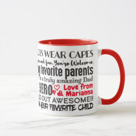 Caneca Padre Pai Engraçado cita Desejos da Filha Mug