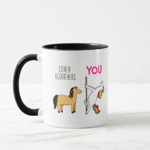 Caneca Padrinho Unicórnio Café Divertido