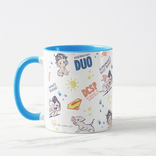 Caneca Padrões Baby Krypto e Superman (Esquerda)