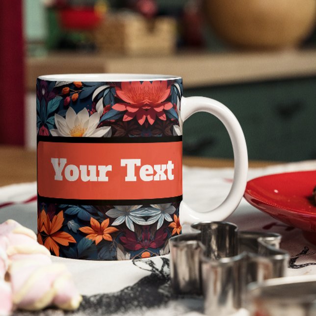 Caneca Padrões Coloridos Tecido Café Mug (Criador carregado)