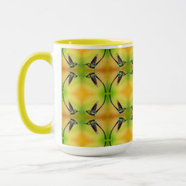 Caneca Padrões de beija-flores