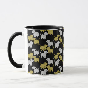 Caneca Padrões de Cachorro Alemães