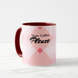 Caneca Padrões de Fundo Geométricos Forma Vermelha Rosa M