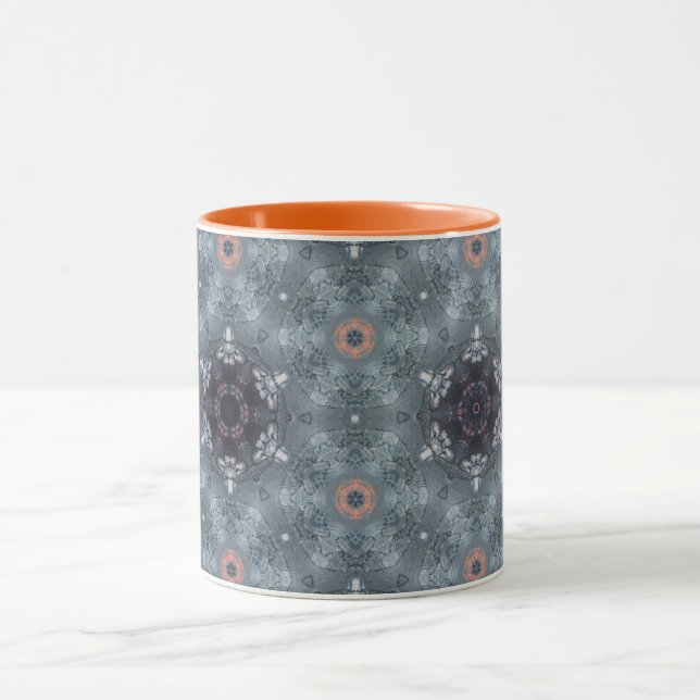 Caneca Padrões de Outono Laranja De 10oz (Centro)
