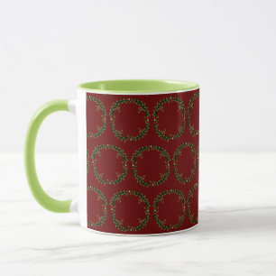 Caneca Padrões de terra natalícia gótica