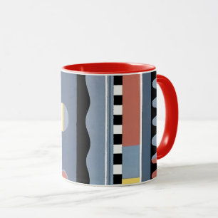Caneca Padrões Geométricos de Vintage Art Deco Pochoir Ja