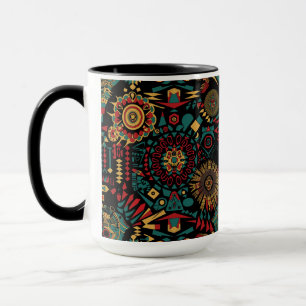 Caneca "Padrões Inspirados no Patrimônio" Cultural Cobalt