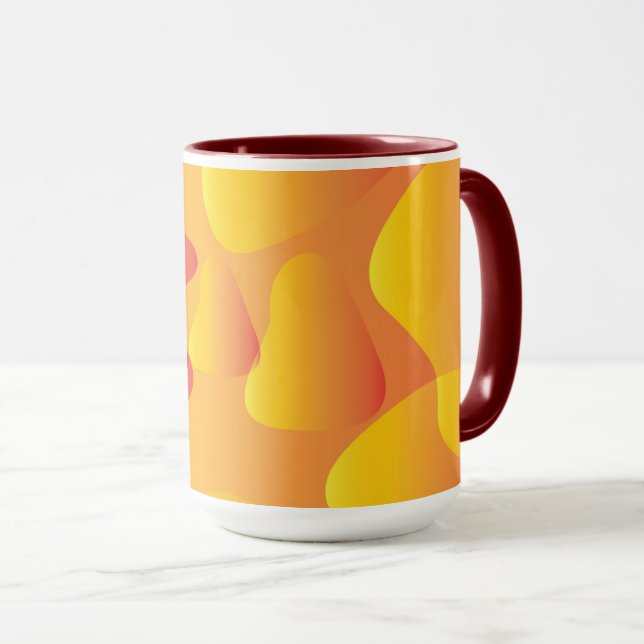 Caneca padrões sem costura (Frente Esquerda)