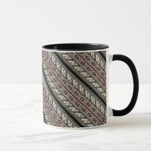 Caneca Padrões ucranianos decorativos fofos design