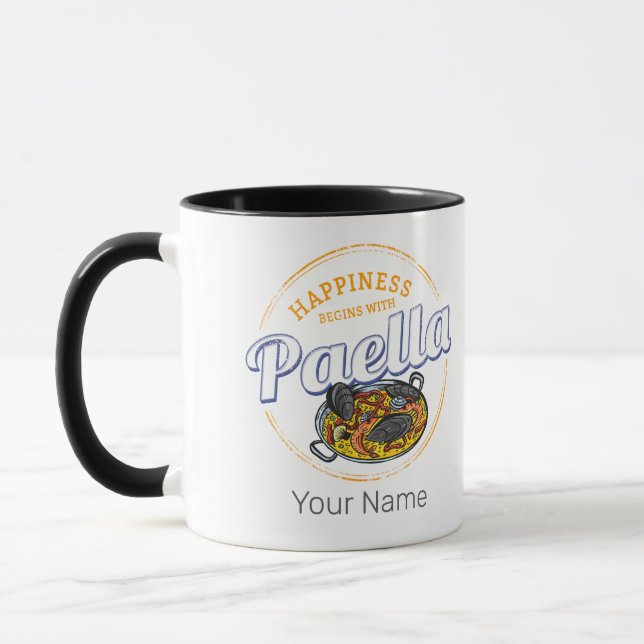 Caneca Paella Snack Vintage Espanha Paella Pan Souvenir (Esquerda)