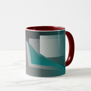 Caneca Páginas de cinza Teal Burgundy