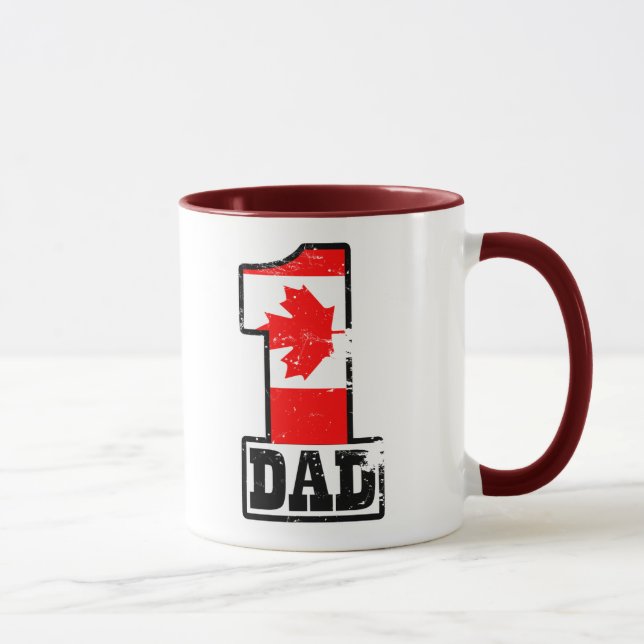 Caneca Pai canadense do número 1 (Direita)