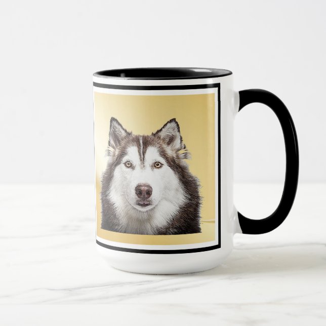 Caneca Pai Cão Dia de os pais Engraçado Pet Photo Black (Direita)