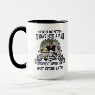 Caneca Pai Ciclista Aposentado Imagem Personalizada