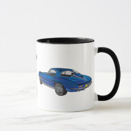 Caneca Pai Classic 1963 Blue Corvette Coffee Mug