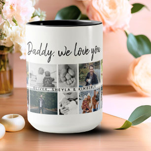 Caneca Pai com Pai 14 Colagem de Fotografias para Criança
