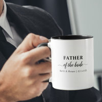 Pai da Noiva Preta e Branca Personalizada