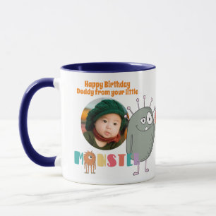 Caneca Pai de aniversário FOTO MUG KIDS Pequenos Monstros