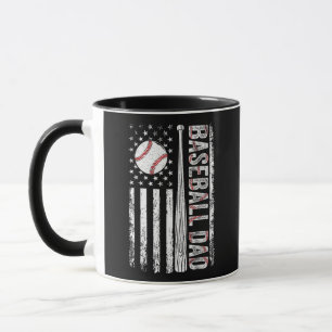 Caneca Pai de Beisebol Bandeira Americana Patriótico Dia