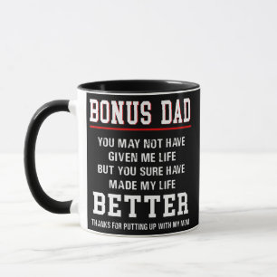Caneca Pai de Bônus para padrasto no Aniversário do Pai