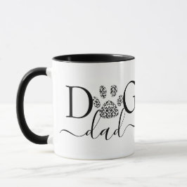 Caneca Pai de cachorro impressão de pata