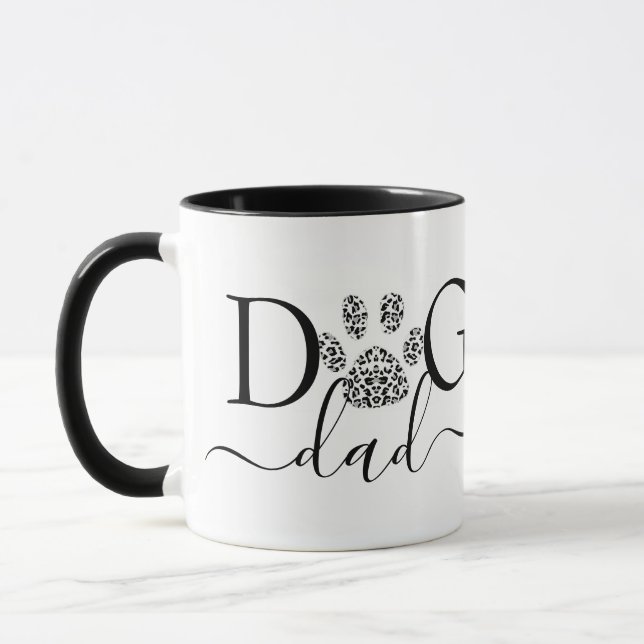 Caneca Pai de cachorro impressão de pata  (Esquerda)
