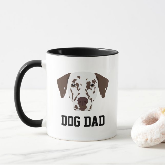 Caneca Pai De Cão Dalmático De Maneira Castanha (Com Donut)