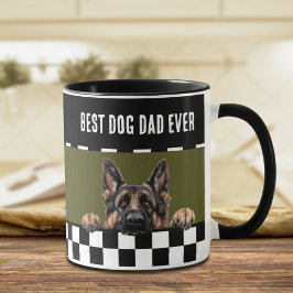 Caneca Pai de cão German shepherd danificado