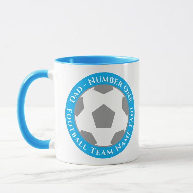 Caneca Pai de Futebol Azul Claro - Fresca e Divert (Esquerda)