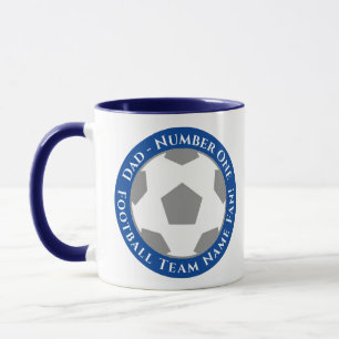 Caneca Pai de Futebol Clássico Azul Escuro