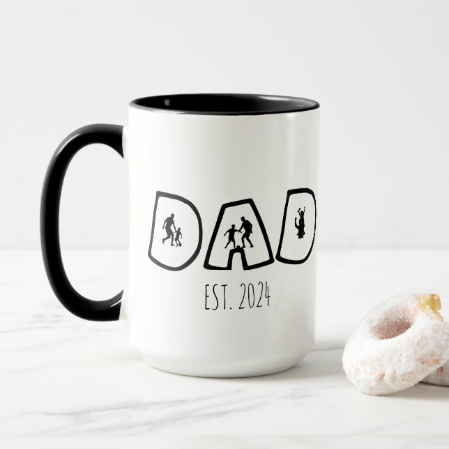Caneca Pai de futebol e criança (Com Donut)