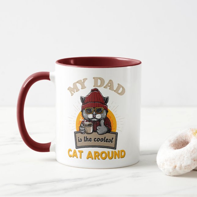 Caneca pai de gato legal (Com Donut)