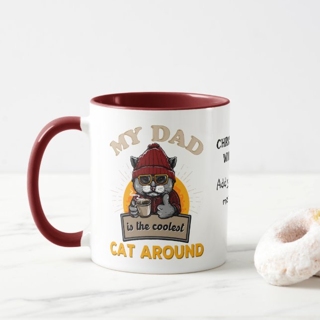 Caneca pai de gato legal (Com Donut)
