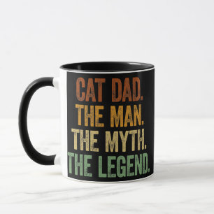 Caneca Pai de Gato Masculino O Homem O Mito A Lenda Pais