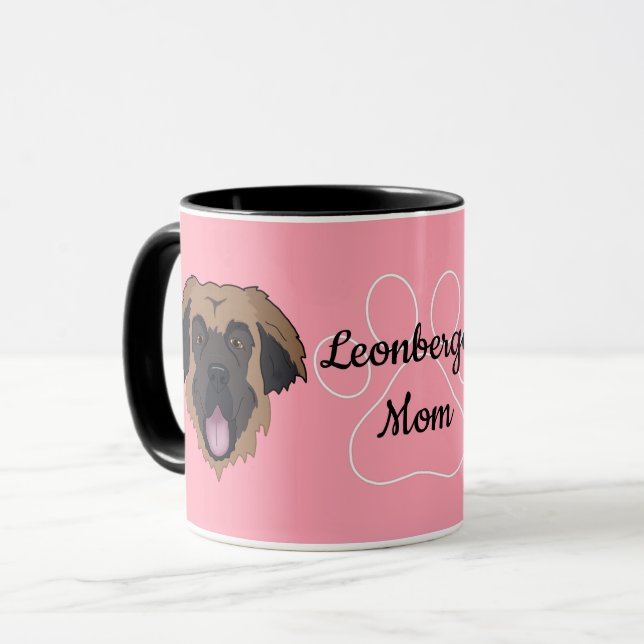 Caneca Pai de Leonberger Personalizado/Mãe (Frente Esquerda)