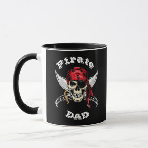 Caneca Pai de Pirata de Swords n Skull