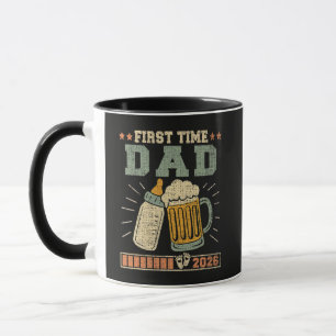 Caneca Pai de Primeira Vez 2026 Esperando Bebê Engraçado