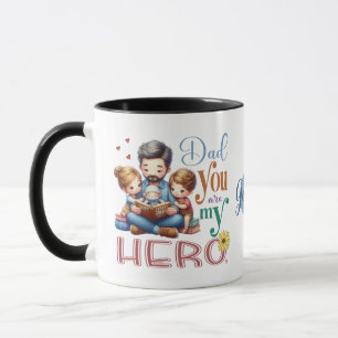 Caneca Pai De Tempo De Leitura Da Família Você É Meu Heró