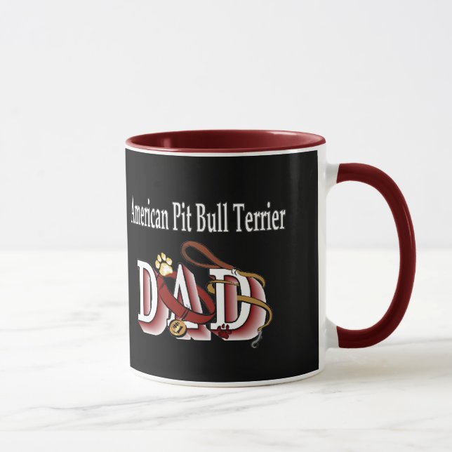 Caneca Pai de Terrier Bull de Pit Bull Americano (Direita)