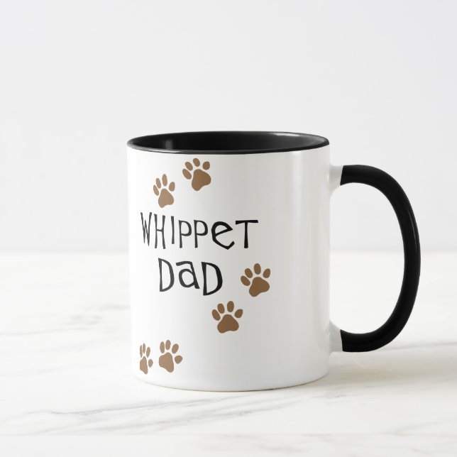 Caneca Pai de Whippet para pais do cão de Whippet (Direita)