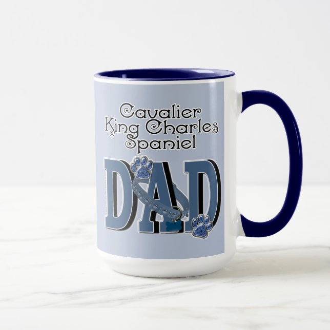 Caneca PAI descuidado do Spaniel de rei Charles (Direita)