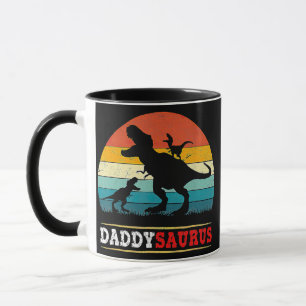 Caneca Pai Dinossauro Daddysaurus 2 Dia de os pais para C