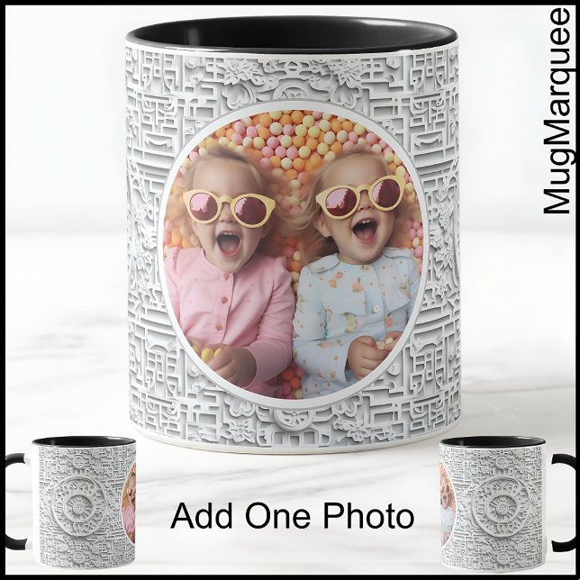 Caneca Pai do Dia dos Pais Padrão moderno de luxo C555 Fo (Criador carregado)