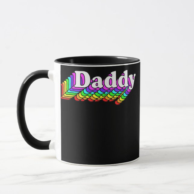 Caneca Pai do Gay do pai Retorna LGBT Arco-Íris LGBTQ (Esquerda)