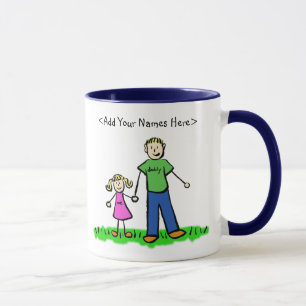 Caneca Pai e Filha Mug (Personalizar Nomes)